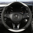 Three-dimensional Honeycomb Steering Wheel Cover  Durable Leather Cover with Anti-slip Linning Universal 14.5-15in