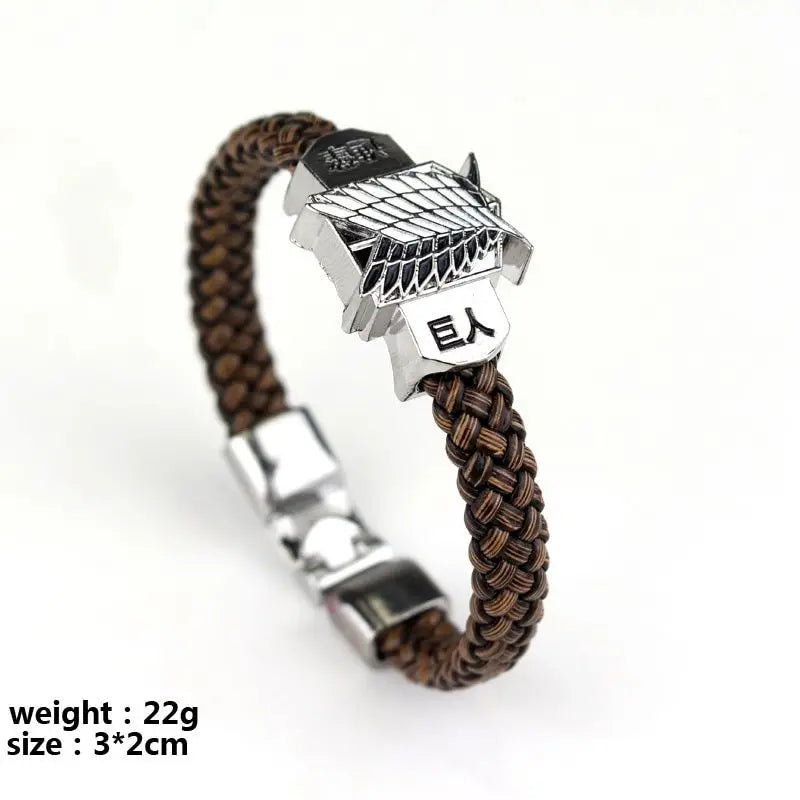 Anime Attack on Titan Bracelet Trend Personality Bracelet Men's and Women's Bracelet Hip Hop Style Unisex Party Accessories