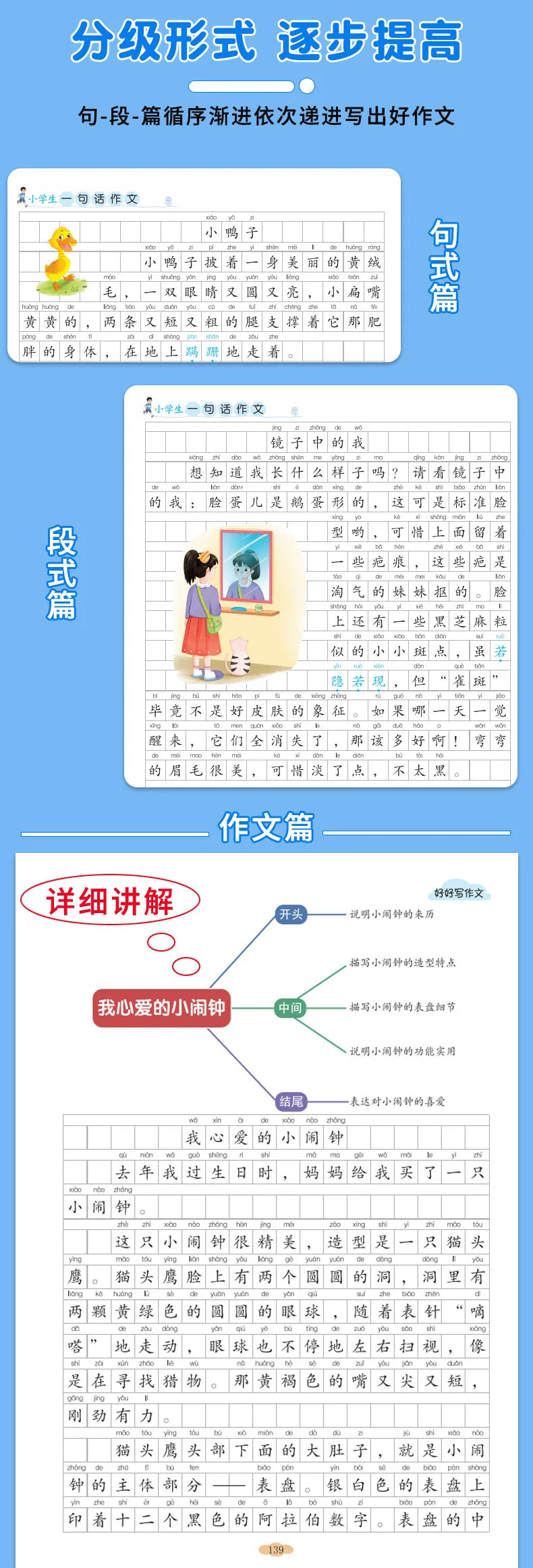 Treinamento de Escrita de Alunos do Ensino Fundamental, Exercícios Abrangentes de Língua Chinesa