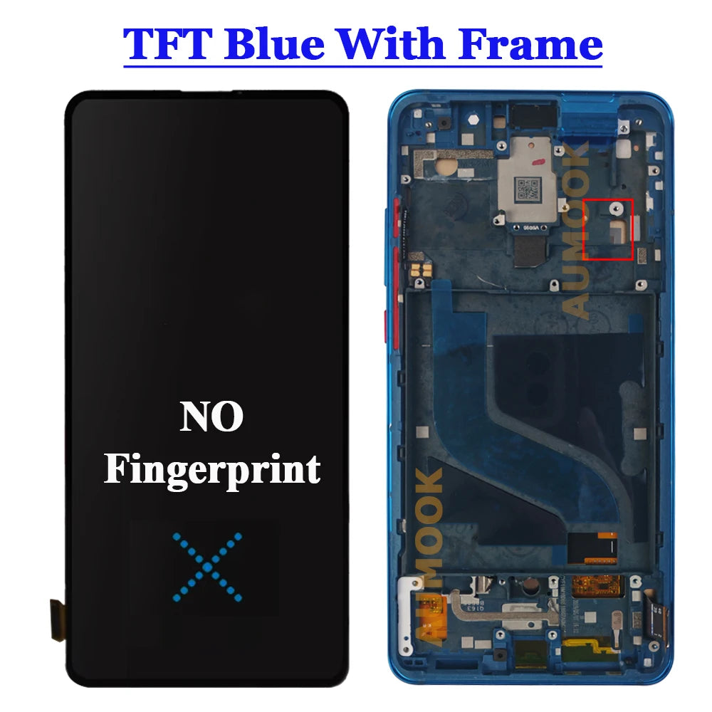 6.53" AMOLED For Xiaomi MI 9T Pro/MI 9T LCD Display Touch Screen Digitizer Assembly With Frame for Xiaomi Redmi K20 Pro /K20 LCD