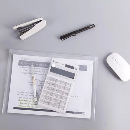 10 PCS Plastic Folders for Document, A4 Size Plastic Envelopes with Snap Closure, Clear File Folders Bags for School Office