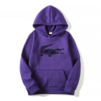 Men's and Women's Hoodie Sweatshirt Fashion Print Black Gray Pink Hooded Hip Hop Wool Hoodie Men's Brand Hoodie Street Clothing