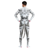 Zawaland Tiger Leopard Cheetah Petsuit for Men Animal Disguise Costume Crotch Zipper Zentai Halloween Carnival Full Bodysuits
