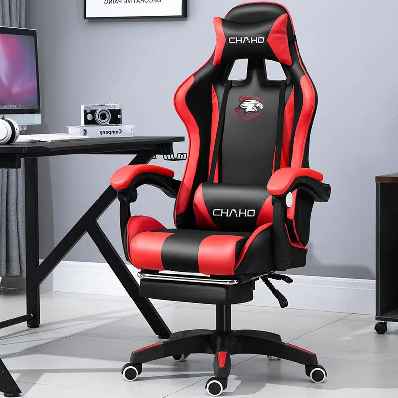 2024 New computer chair Green gaming chair PU leather office swivel chair lift bedroom furniture fashion sillas gamer chair