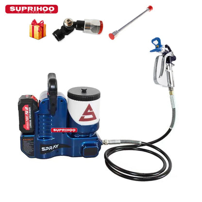 SUPRIHOO-Airless Pulverizador com Bateria De Lítio, Ajustável, Conveniente Látex Pintura Pulverização, Pintura Rastreamento, 6 Velocidade