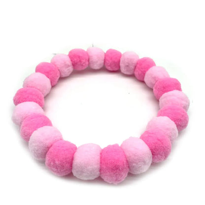 30pcs New Pet Dog Bow Tie Rainbow Flower Hair Ball Necklace Collar Pet Dog Cat Bowties Neckties Dog Grooming Accessories