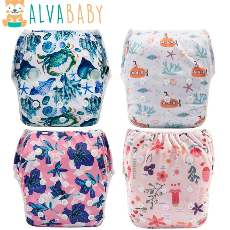 Pañal de baño reutilizable U PICK ALVABABY con diseño de moda para bebés menores de 1 año