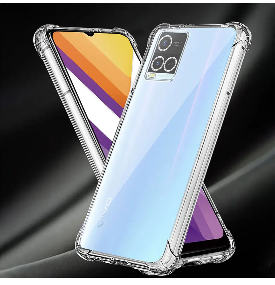 For VIVO Y33s Case 2021 Silicone Soft Shockproof Transparent Cover For Vivo Y33S Clear Phone Cases For vivo Y33s Fundas Coque