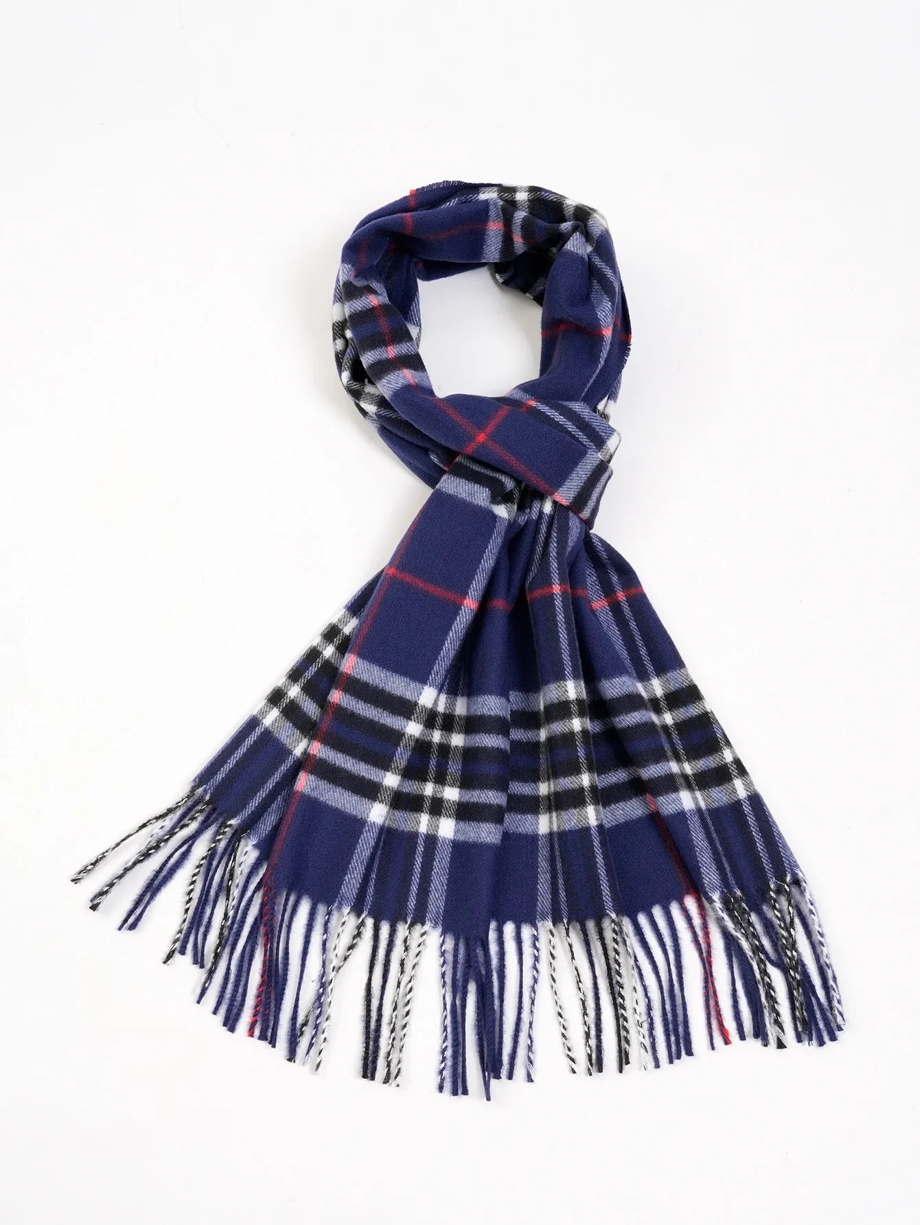 Bufanda tipo chal para hombre con tacto de cachemira cálido a cuadros de Edimburgo, bufanda a cuadros escoceses de estilo preppy