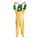 Cartoon Kigurumi For Children Kids' Animal Onesie Pajamas Dog Wolf Dragon Dinosaur Halloween Carnival One-piece Costume Homewear