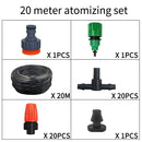 Fog Nozzles Irrigation Kit 5M-20M Garden Automatic Spray Misting Plant Watering System with 4/7 PE Hose and Connector