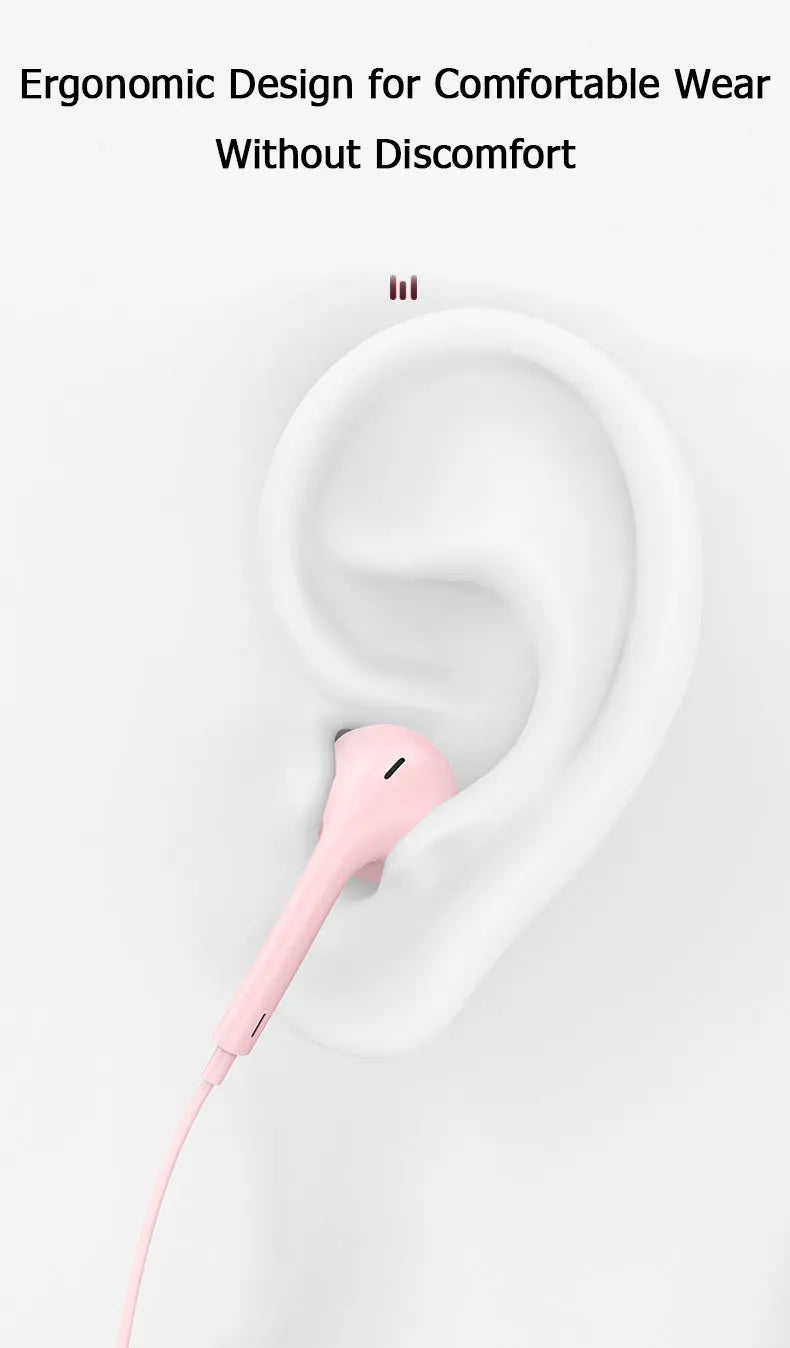 3.5mm In-Ear Earphone Wired with Microphone Earbuds White And Black Headphone Earphones for MP3 MP4 Samsung Huawei Xiaomi Phones