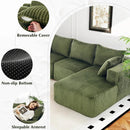 118" Compressed Sofa for Living Room L Shaped Boneless Couch, Modular Sectional Sofa, Sofa Bed Memory Foam Couches with Chaise