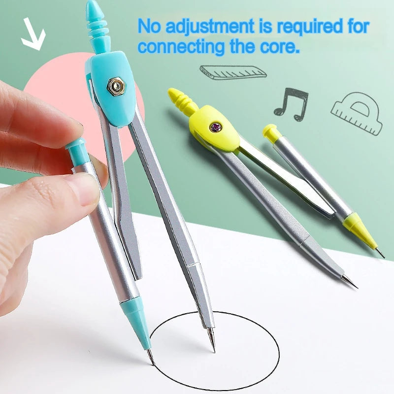 7-In-1 Multifunctional Compass Ruler Set Integrated High Aesthetic Drawing Office Tools for Primary Secondary School Stationery