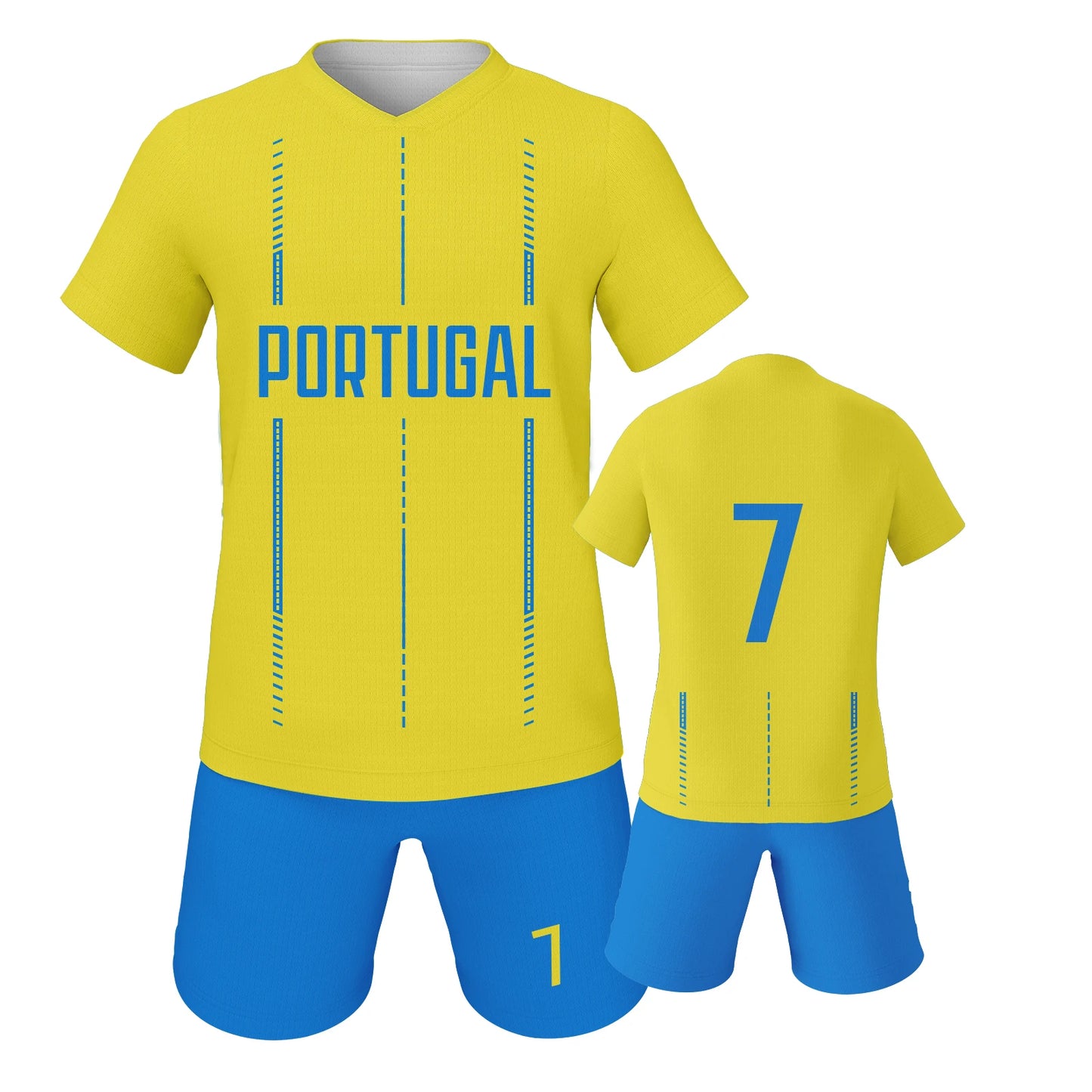 2024 Portugal Football Jersey Kids Youth Soccer Practice Jersey Outfits Shirt and Shorts Uniform Summer Outdoor Sportswear
