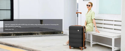 imiomo Travel Luggage Sets 5-Piece, Lightweight Durable Suitcase with Duffel Bag and Toiletry Bag, TSA Lock, Spinner Wheels