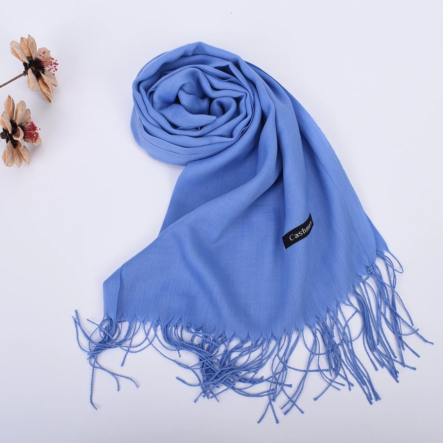 Leather Powder Autumn and Winter New Solid Color Scarves Wholesale for Men and Women 120g Single Color Headband Shawl