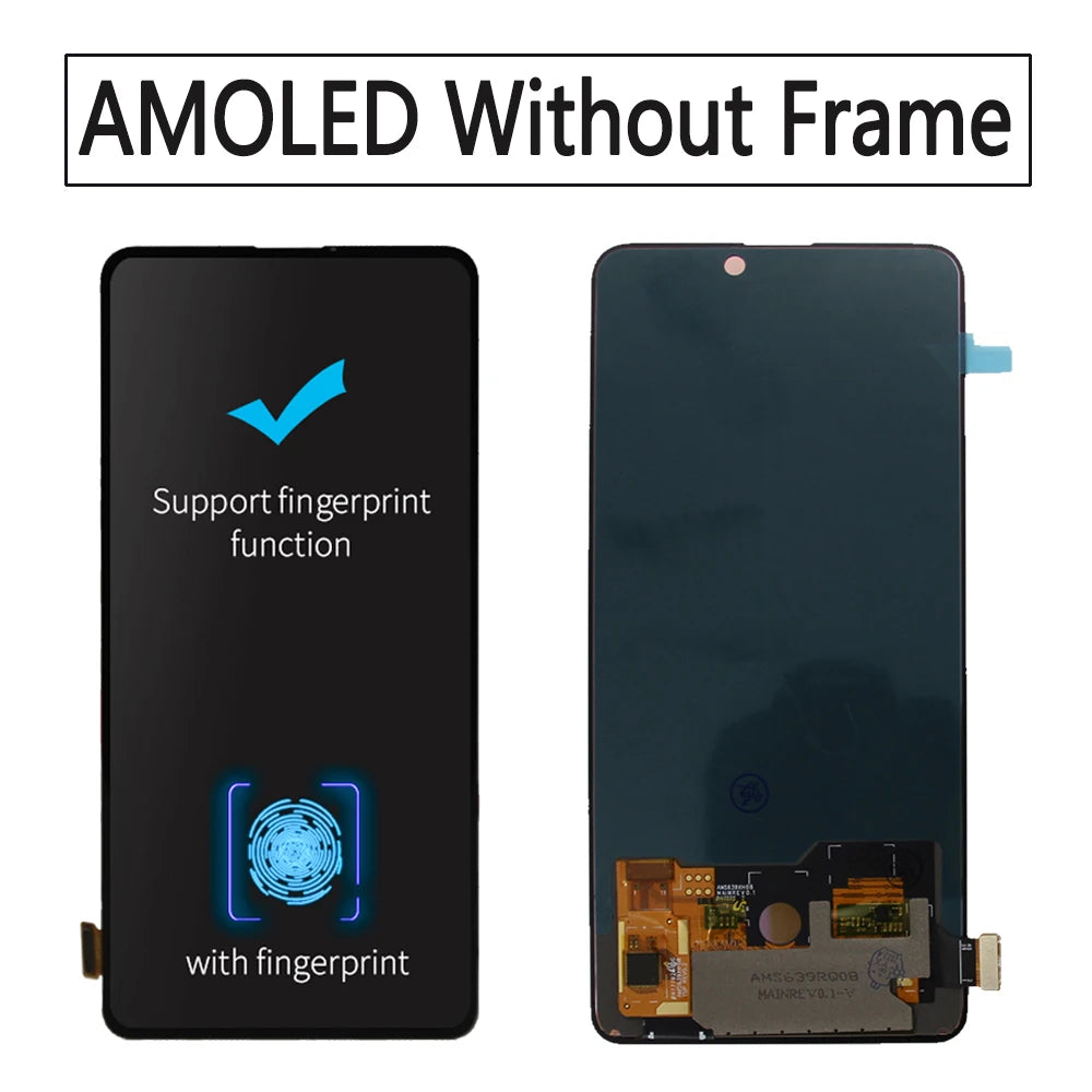 6.53" AMOLED For Xiaomi MI 9T Pro/MI 9T LCD Display Touch Screen Digitizer Assembly With Frame for Xiaomi Redmi K20 Pro /K20 LCD