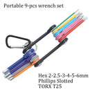 FUTE Allen Key Set L Wrench Kit for Allen Screw 9PCS Long Arm Hex Key Set 1.5mm To 10mm Hex Spanner Hand Tools Bicycle Repair