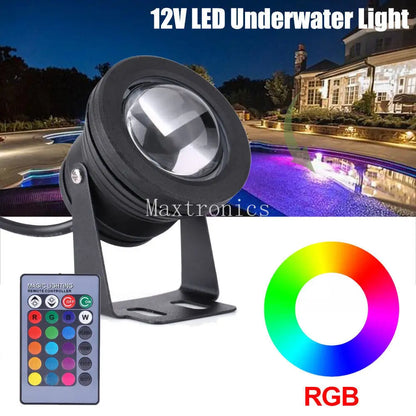 10w led luz subaquática rgb/branco/branco quente led luzes de inundação fonte piscina lagoa aquário holofote lâmpada jardim ip68 dc12v