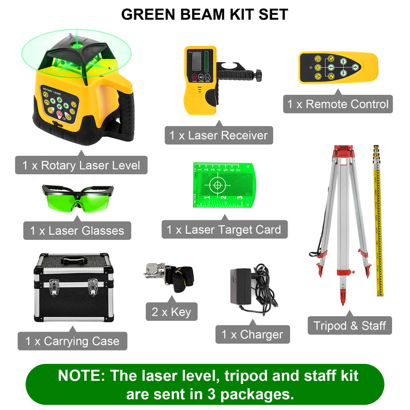 VEVOR 360 Rotary Laser Level Self-Leveling 500m Vertical Horizontal Scanning Professional Powerful Measurement Construction Tool