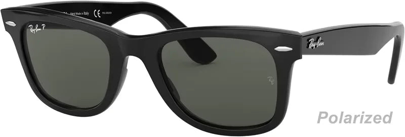 Original RayBan Classic RB2140 2140F WAYFARER Square Sunglasses with Glass Lenses, Glossy Frame, UV Protection, and Premium Eyewear in Box