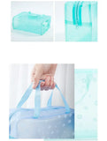 1 Pc PVC Transparent Cosmetic Bag Clear Makeup Bag for Women Girl Waterproof Zipper Beauty Case Travel Handbag Toiletry Bags