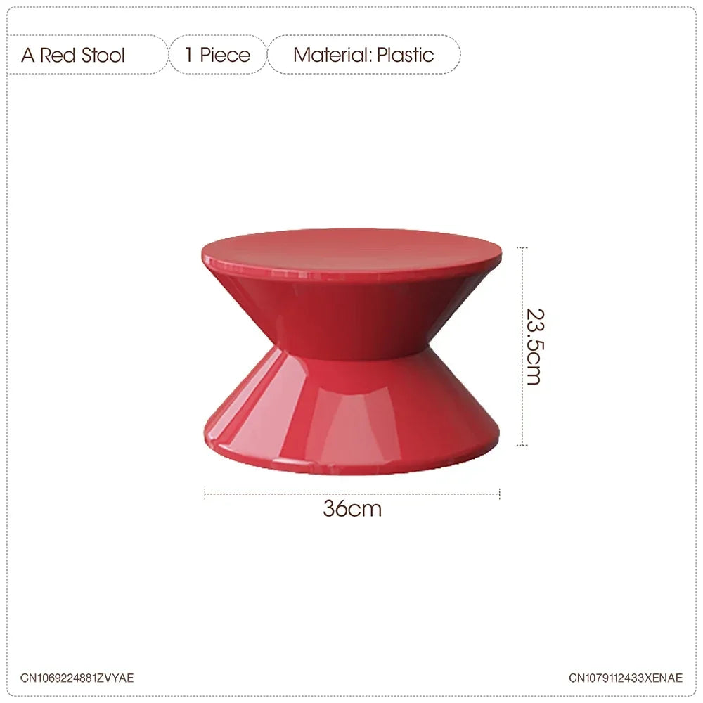Nordic Stools Ottomans Shoe Changing Stool Small Bench Modern Minimalist Plastic Creative Round Coffee Tables Furniture WHCL+