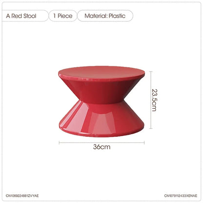 Nordic Stools Ottomans Shoe Changing Stool Small Bench Modern Minimalist Plastic Creative Round Coffee Tables Furniture WHCL+