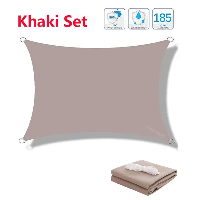 300D Waterproof Sun Shelter Sunshade Protection Shade Sail Awning Camping Shade Cloth Large For Outdoor Canopy Garden Patio