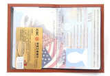 Global Flight Printed Passport Holder Leather Passport Covers Lightweight Airplane Passport Case Id Holder Plane Ticket Holder