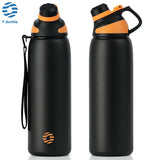 FEIJIAN Thermos With Magnetic Lid Outdoor Sport Stainless Steel Water Bottle Keep Cold Insulated Vacuum Flask 1000ml