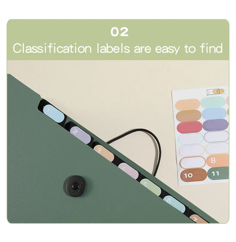 5/8/13 Layers A4 File Folder Storage Bag Test Paper Desktop Tool School Stationery Office Supplies