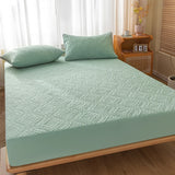 Waterproof Quilted Mattress Cover - Cotton Top, Antibacterial Fiber Fill, TPU Waterproof Layer - A-Class Health Standard