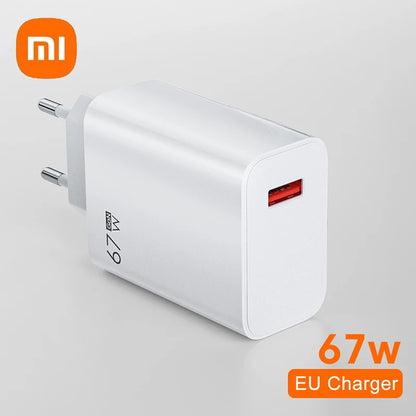 Cargador USB superrápido original Xiaomi de 67 W con interfaz USB C PD, adaptador de cargador de teléfono para iPhone 15, Samsung, Huawei, Turbo Charge, nuevo