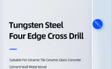 Cross Hex Tile Drill Bit For Glass Concrete Ceramic Tile Hole Opener Tungsten Carbide Hard Alloy Bits Set Tools 3 4 5 6 8 10 12mm