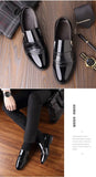 2025Men's Leather Shoes Sharp Pointed Outdoor Anti Slip Flat Fashion Business Zipper Footwear Casual Comfort Male Shoes