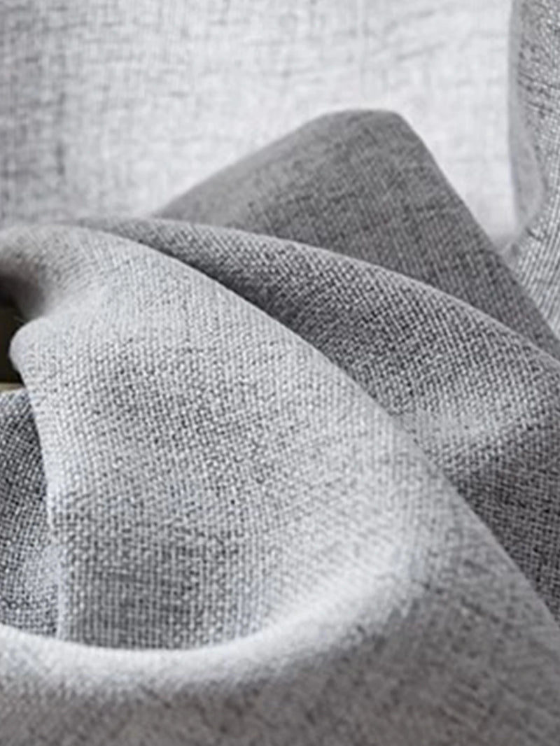 New Arrival Window Curtains grey solid Kroean  Cotton Voile Linen Rustic Feeling Semi Sheer for Bedroom Living Room Hotel