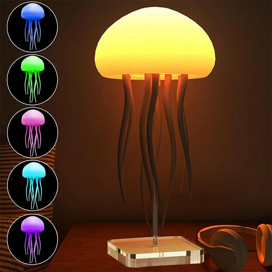 Upgraded Silent Jellyfish Lamp, Jellyfish Light With Dancing Legs, Voice Control for Bedrooms, Living Room and Christmas Gifts