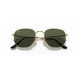 Rayban original Hexagonal 3548 Sunglasses Classic Round, Circular Sun Glasses with Gold Trim in box