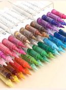 Languo 9pcs/box Soft Brush Acrylic Marker Pen Set，DIY Hand Drawn,Paint Art Markers pens,Student Graffiti Acrylic Paint Pens,M720