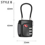 TSA Customs Combination Padlock Practical Customs Code Lock Portable Anti-Theft Travel Luggage Suitcase Padlock Security Tools