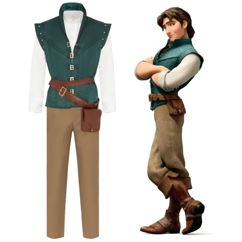 Movie Rapunzel Cosplay Costume Tangled The Series Flynn Rider Cosplay Suits Rapunzel Dress Halloween For Adult Women Men Party