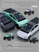 1:32 Toy Trucks for Boys Cybertruck Model Silver Pickup Truck Diecast Metal Toy Cars with Sound and Light for Kids Age 3 Year