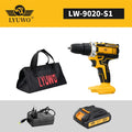 LYUWO Rechargeable Electric Hand Drill, Pistol Drill, Electric Screwdriver, Household Impact Hand Drill Tool,Use MT Battery