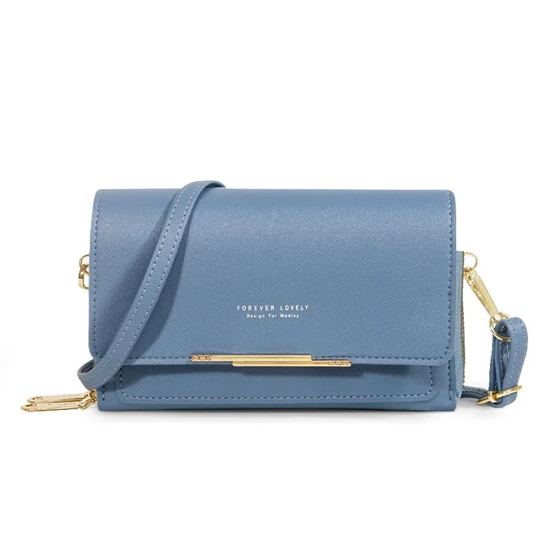 Nuevos bolsos de piel sintética para mujer, multifuncionales, de gran capacidad, tipo bandolera, a la moda, para teléfono