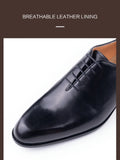 New Men's Leather Shoes Handmade High Quality Casual Oxford Business Work Shoes Black Coffee Lace-up Comfortable Man Shoe