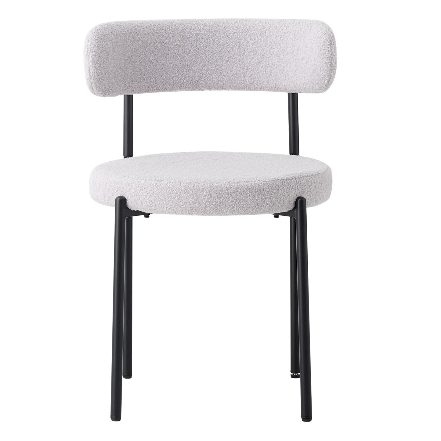 EGOONM 4Pcs Nordic Style Dining Chairs Upholstered Kitchen Chairs with Teddy Velvet Chair Home Desk Dining Room Kitchen Chairs