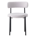 EGOONM 4Pcs Nordic Style Dining Chairs Upholstered Kitchen Chairs with Teddy Velvet Chair Home Desk Dining Room Kitchen Chairs