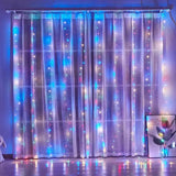 Cortina de luces LED para dormitorio, guirnalda navideña, guirnalda de luces, decoración para bodas, hogar, iluminación, USB, 3 x 3/3 x 2/3 x 1, 1 unidad 